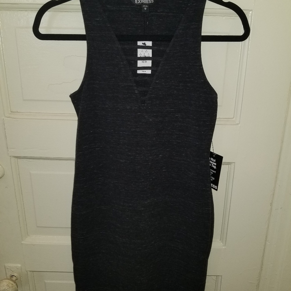 Express Strappy V-Neck Tank Dress - Space Dye. Tags removed worn 1x